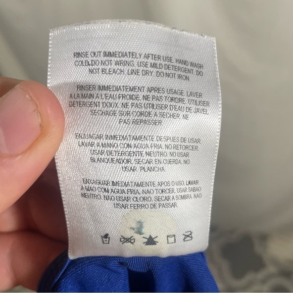 Adidas Blue and White Two Piece Swim Suit - Picture 5 of 7